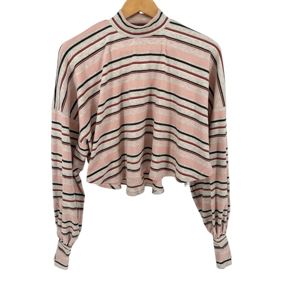 Free People Steph Tee in Heather Pastel Combo Stripe size Extra Small XS NWT - Picture 3 of 13